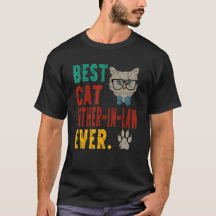 Camiseta Homens Vintage Melhor Gato Pai Sogro Ever Bump Fi