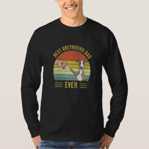 Camiseta Homens Vintage Melhor Greyhound Pai de Sempre Soco