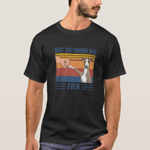 Camiseta Homens Vintage Melhor Greyhound Pai Já Fist Bump R