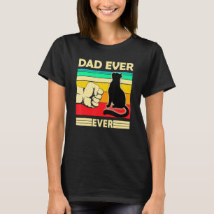 Camiseta Homens Vintage Melhor Pai de Gato de Sempre Bump F