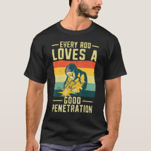 Camiseta Homens Vintage Soldador Cada Haste Ama Uma Boa Pen