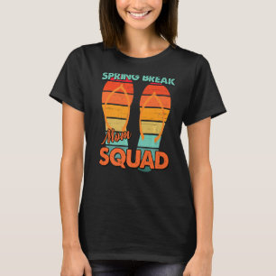 Camiseta Homens Vintage Spring Break Retro Mamãe Squad Féri