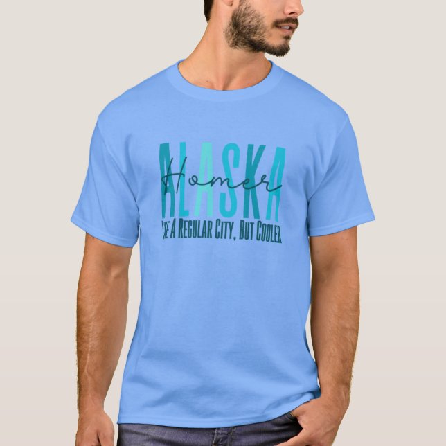Camiseta Homer Alasca Azul Gelo (Frente)