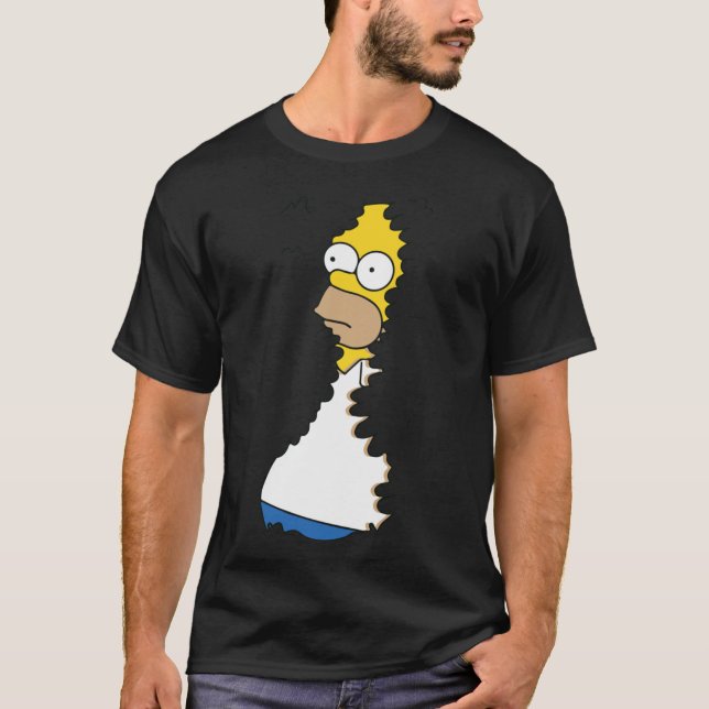 Camiseta Homer In Hedges Classic T-Shirt (Frente)