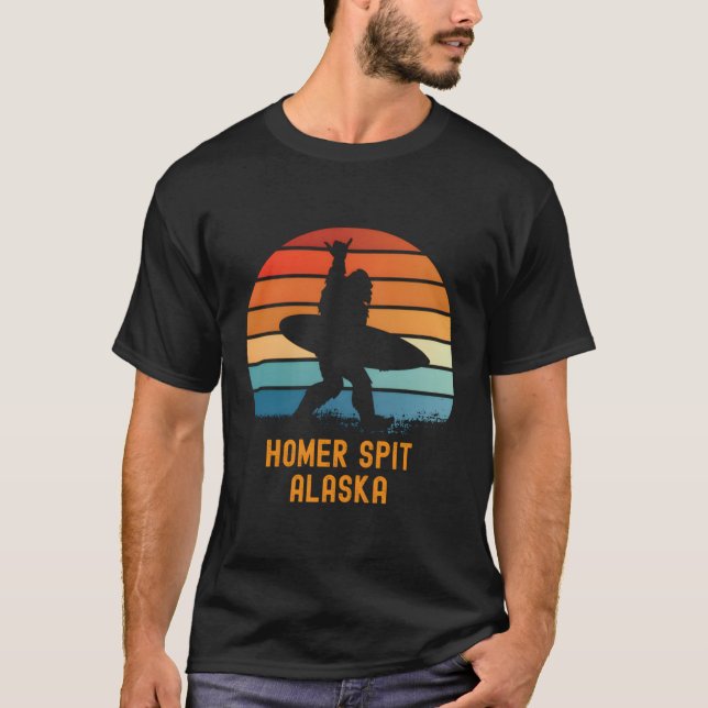 Camiseta Homer Spit - Alaska Sasquatch Souvenir (Frente)