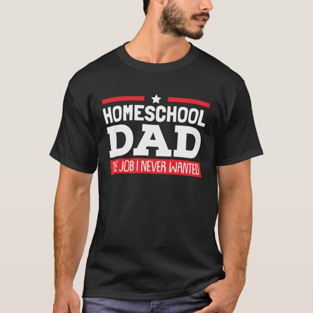 Camiseta Homeschool Dad Funny 100 Days of School Kids Boys  (Frente)
