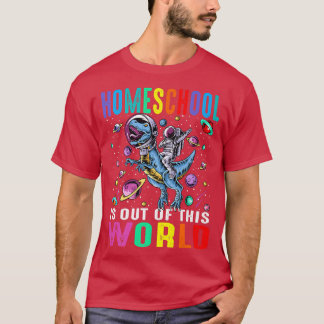 Camiseta Homeschool Está Fora Deste Dinossauro Do Astronaut