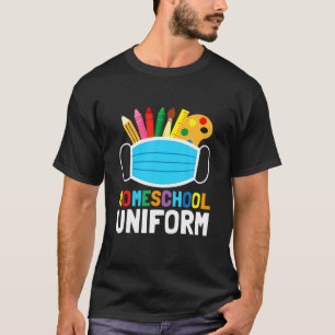 Camiseta Homeschool Mask Engraçado 100 Dias De Ensino De P