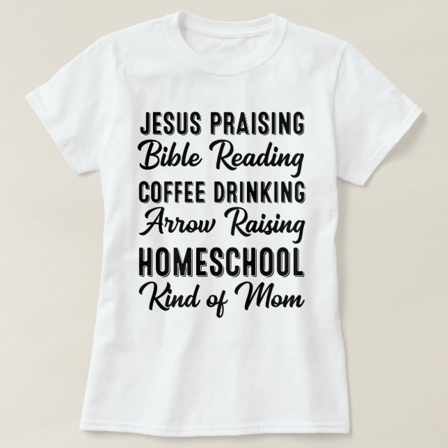 Camiseta Homeschool Tipo Conversações Clássicas da Mãe (Frente do Design)