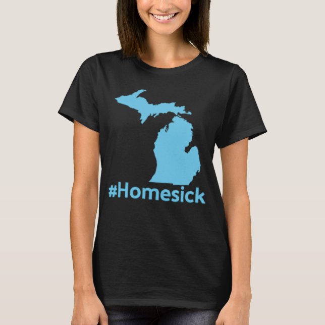 Camiseta Homesick para Michigan (Frente)