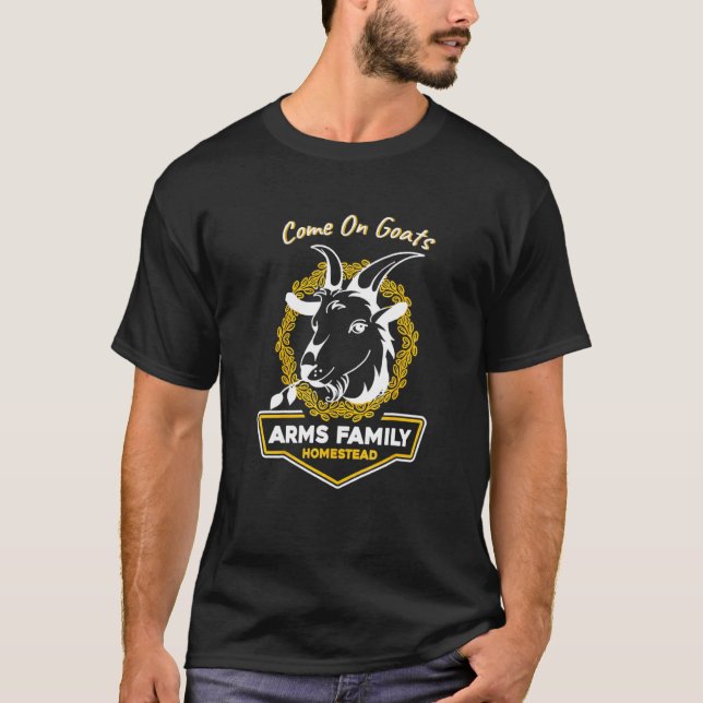 Camiseta Homesteada Da Família De Armas Vamos Lá (Frente)
