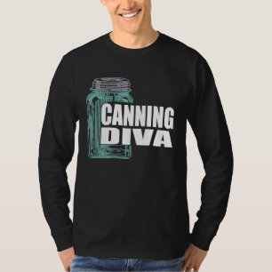 Camiseta Homesteader Mason Jar Canning Prepper Diva Wht Sa