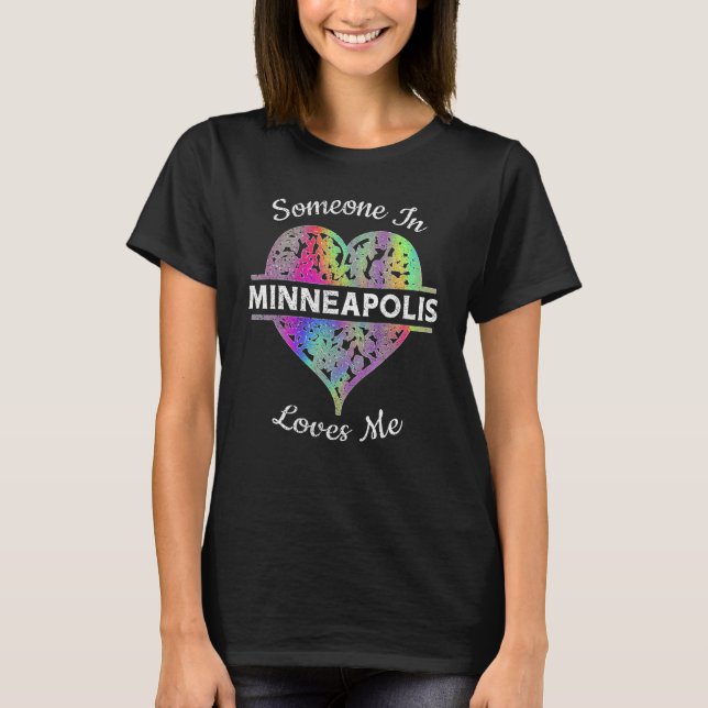Camiseta Hometown Rainbow Pride Heart Someone in Minneapoli (Frente)