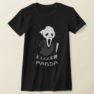 Camiseta Homicídios Panda Cute Mulheres no Dia das Bruxas d