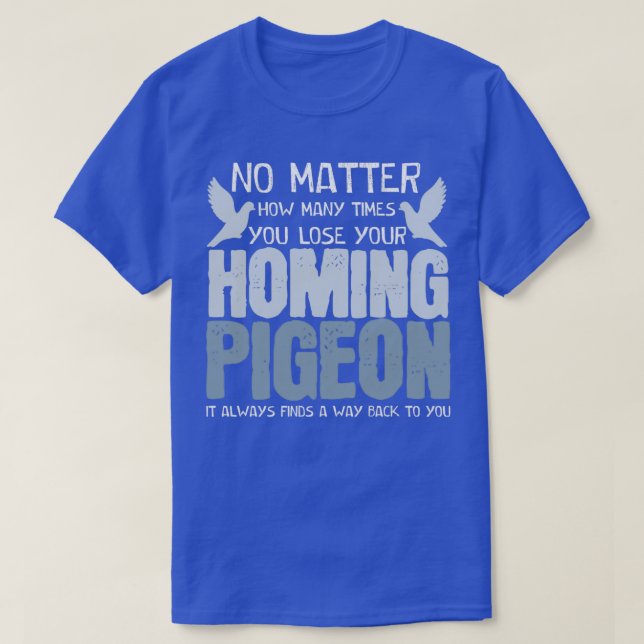 Camiseta Homing Pigeons Piadas Pombos Aves Derrubando 2 (Frente do Design)