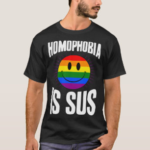 Camiseta Homofobia É Sorriso De Sus Face Orgulho gay Flag A