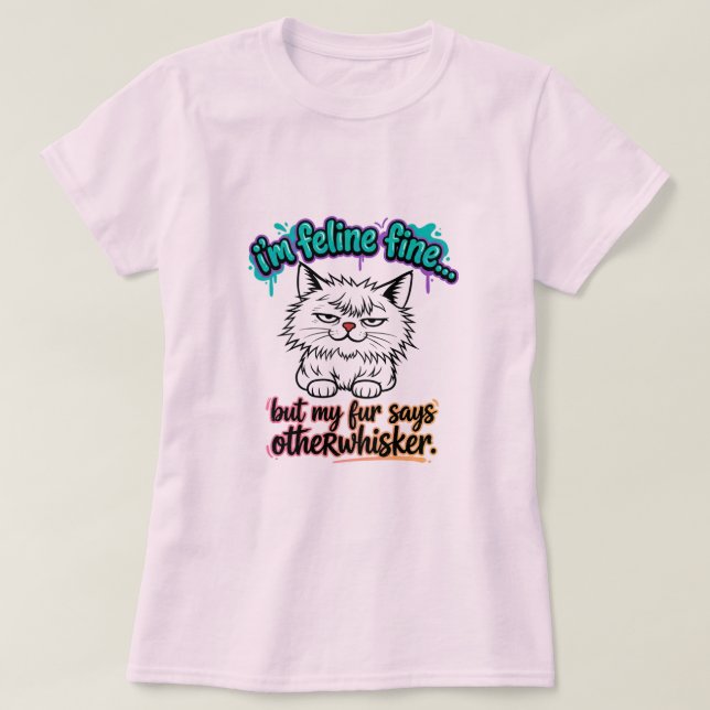 Camiseta Homophone jokes about cats T-Shirt (Frente do Design)