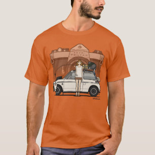 Camiseta Honda N600 Rally Kei Car Com Asahi Penta Garota se