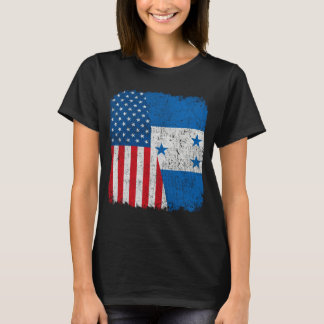 Camiseta Honduran American Flag Half USA Honduras Root Prou