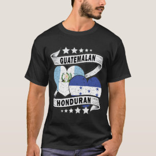 Camiseta Honduras Bandeira da Guatemala metade hondurenho g