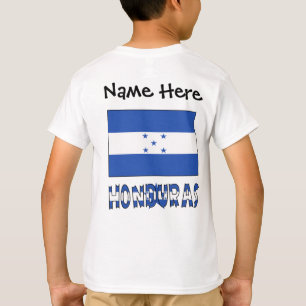 Camiseta Hondúras Bandeira de Hondúras Personalização Preta