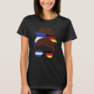 Camiseta Honduras e Alemanha Mistura Metade Hondurenha meta