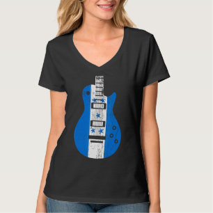Camiseta Honduras Flag Guitar Vintage Musical