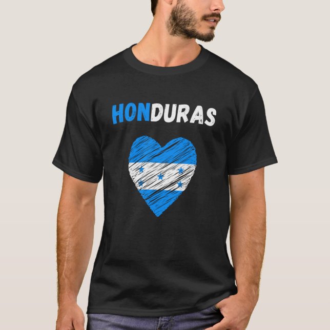 Camiseta Honduras Flag Holiday Honduras Heart Honduran Flag (Frente)