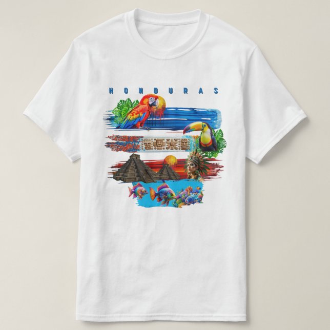 Camiseta "Honduras, mi tierra Bella" (Frente do Design)