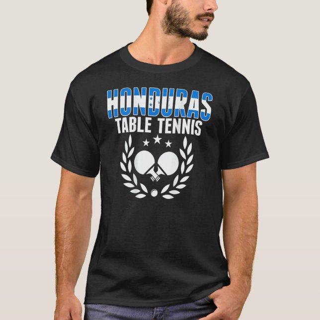 Camiseta Honduras Ping Pong     Honduran Table Tennis Suppo (Frente)