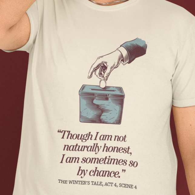 Camiseta Honesto por Chance: Retro Elegante (Criador carregado)