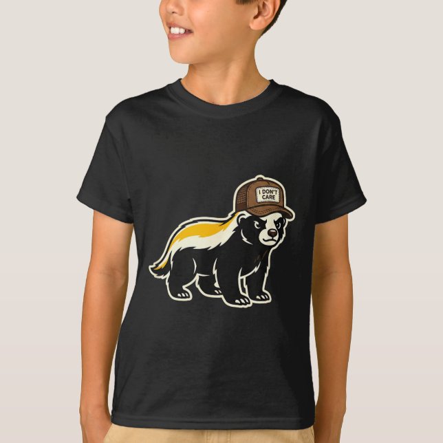 Camiseta Honey Badger I Don't Care Trucker Funny Animal Art (Frente)