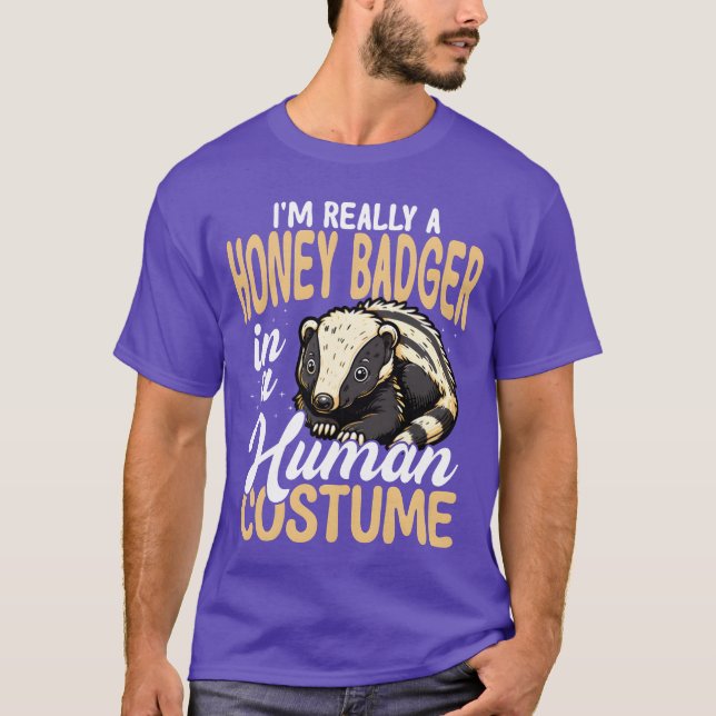 Camiseta Honey Badger in Human Costume Funny vintage (Frente)