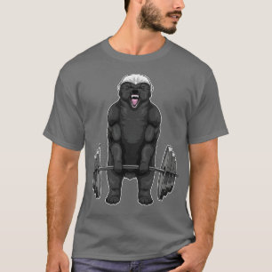 Camiseta Honey badger musculação haltere