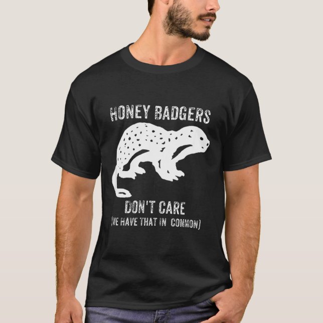 Camiseta Honey Badgers Don't Care S  (Frente)