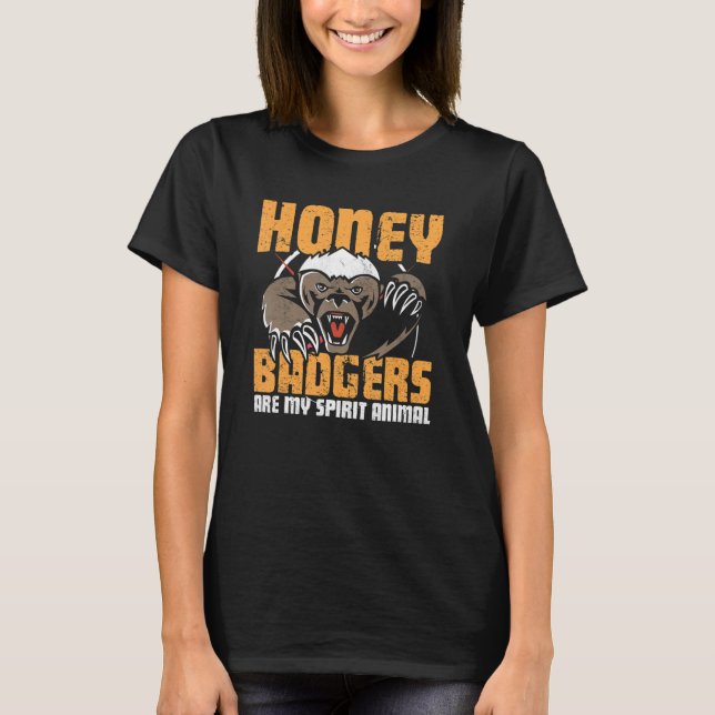 Camiseta Honey Badgers My Spirit Animals  Honey Badger   (Frente)