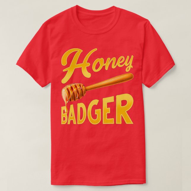 Camiseta Honey Bee Honeycomb Cute Animal Honey Badger  (Frente do Design)