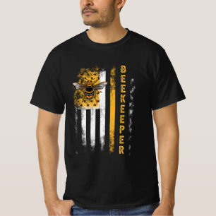 Camiseta Honey Beery Hive Beekeeper USA Flag Indep