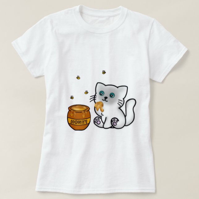 Camiseta Honey cat tshirt (Frente do Design)
