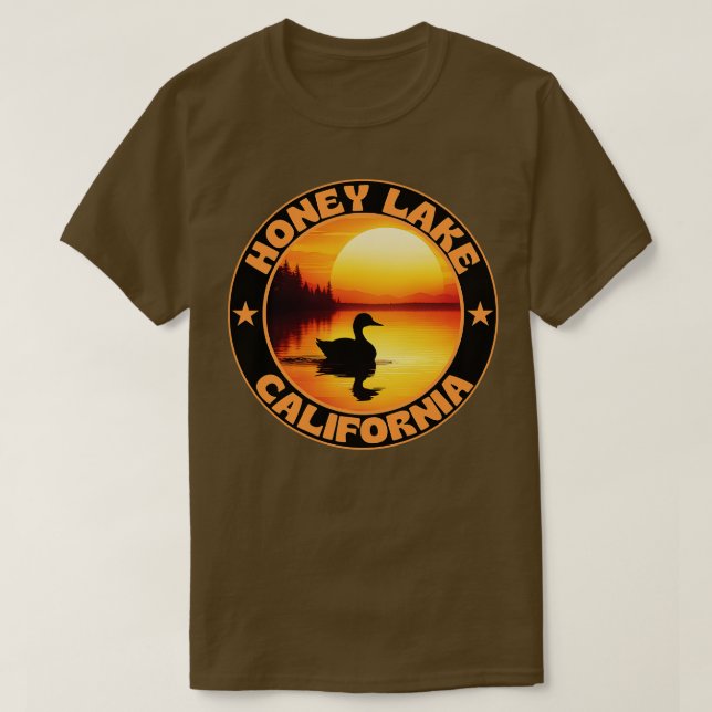 Camiseta Honey Lake California CA TShirt (Frente do Design)
