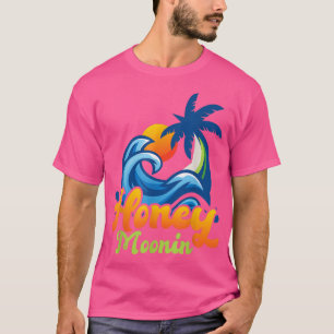 Camiseta Honey Moonin Beach Honeymoon Recem casados Brie an