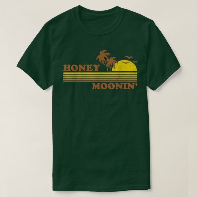 Camiseta Honey Moonin Beach Honeymoon Vacation Men Women Co (Frente do Design)