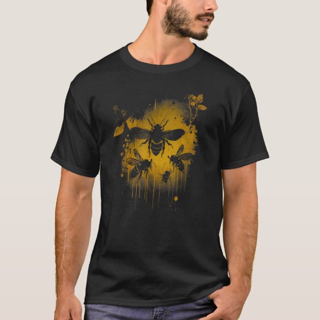 Camiseta Honeybee and bumble bee for American hive beekeepe (Frente)