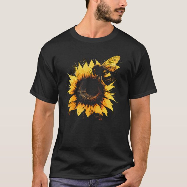 Camiseta Honeybee and bumble bee for American hive beekeepe (Frente)