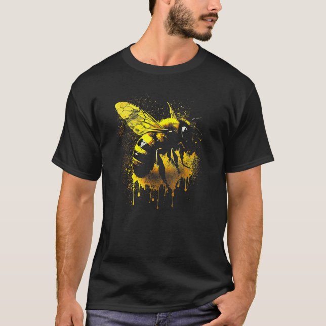 Camiseta Honeybee and bumble bee for American hive beekeepe (Frente)