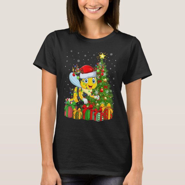 Camiseta Honeybee   Xmas Holiday Santa Honeybee Christmas T (Frente)