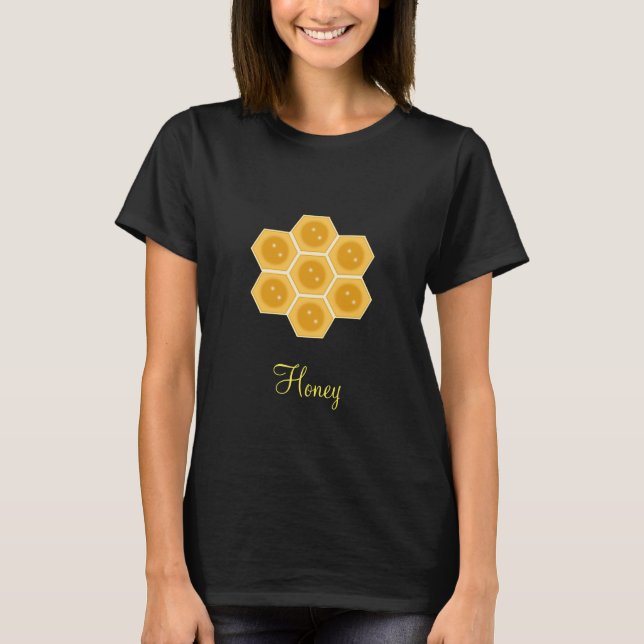 Camiseta Honeycomb e caligrafia (Frente)