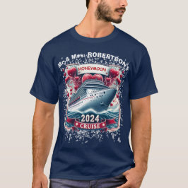 Camiseta Honeymoon Cruise 2024, Recem casados, Dia dos Namo