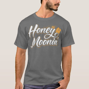 Camiseta Honeymoonin Bride E Groeymoon Bound Newlyw