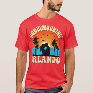 Camiseta Honeymoonin Bride Groom Florida Sunset Honeymoon i
